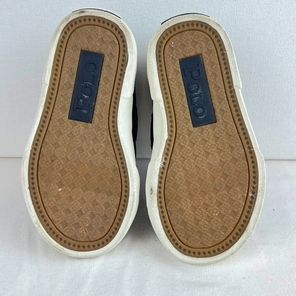 GUC Polo Ralph Lauren Navy Canvas Gardener Slip On Shoes Toddler Size 5